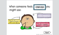 Confused facial expression example for children